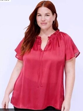 Lane Bryant Plus Size Magenta Blouse Women’s  Size 22/24 Feminine